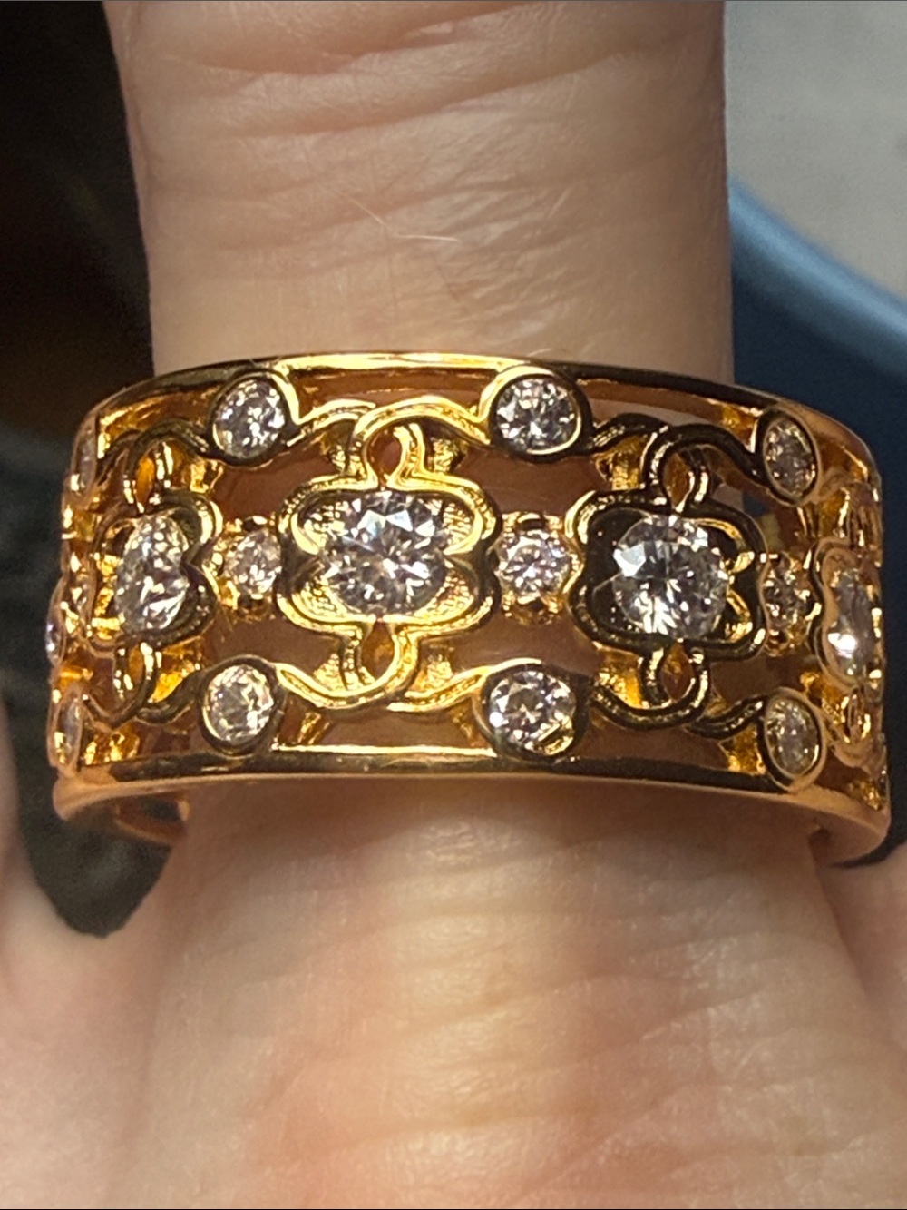 18k Gold over 925 Sterling Silver 1 CT GRA CERTIFIED Moissanite Diamond Ring